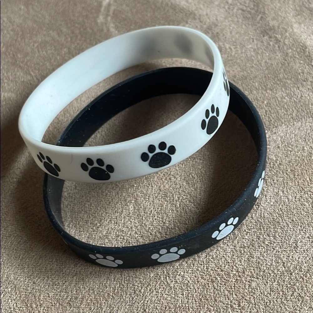 Dog Print Rubber Bracelets